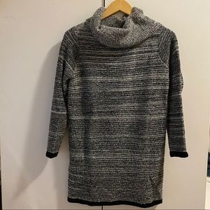 gray turtleneck sweater dress